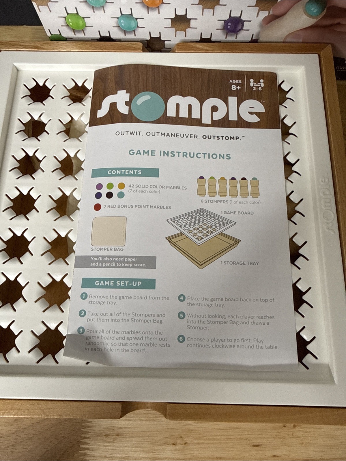 Stomple Board Game- Marbles Brain Workshop – 100% Complete French & Eng Rules