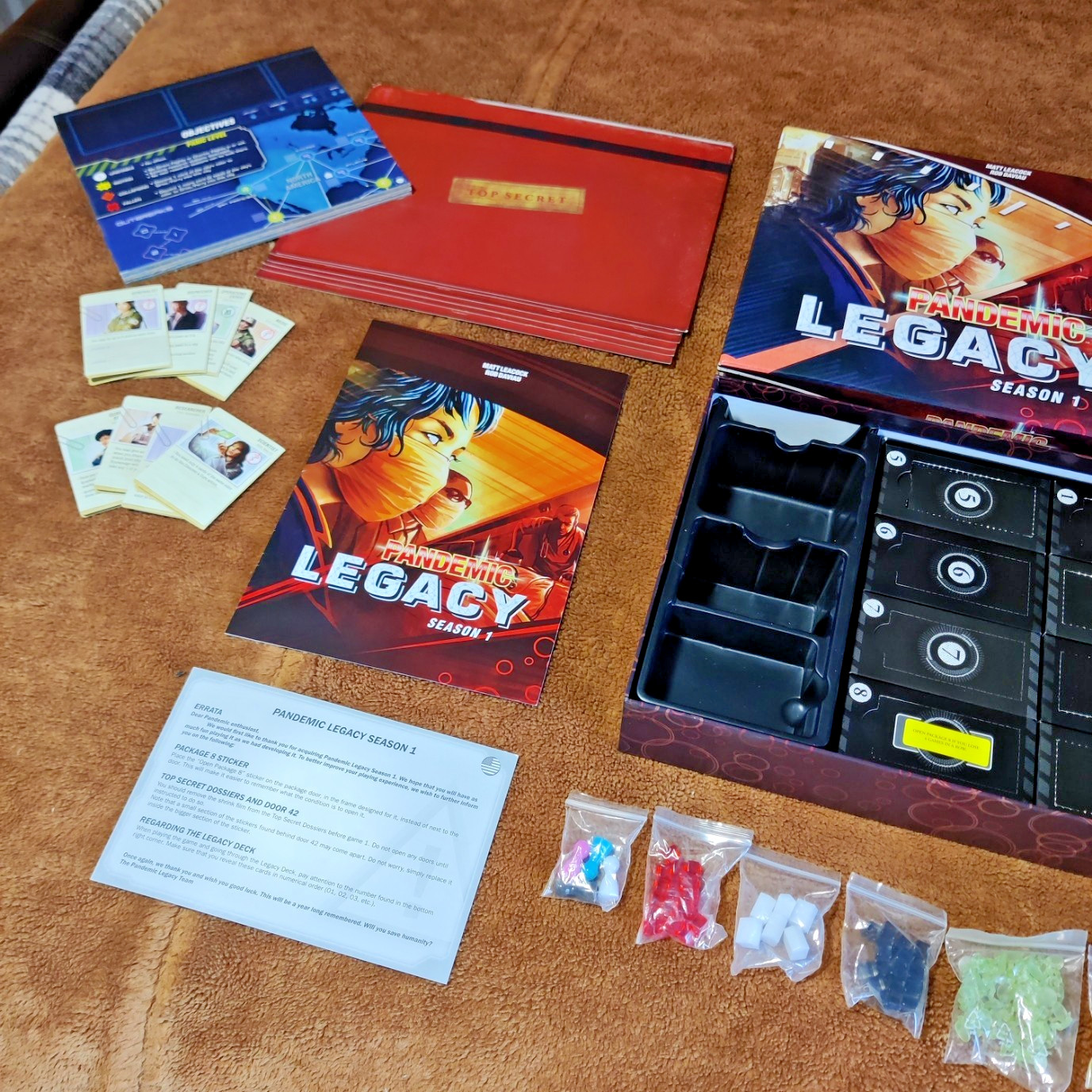 Pandemic Legacy Season 1 Board Game 100% Complete Z-Man Games Used