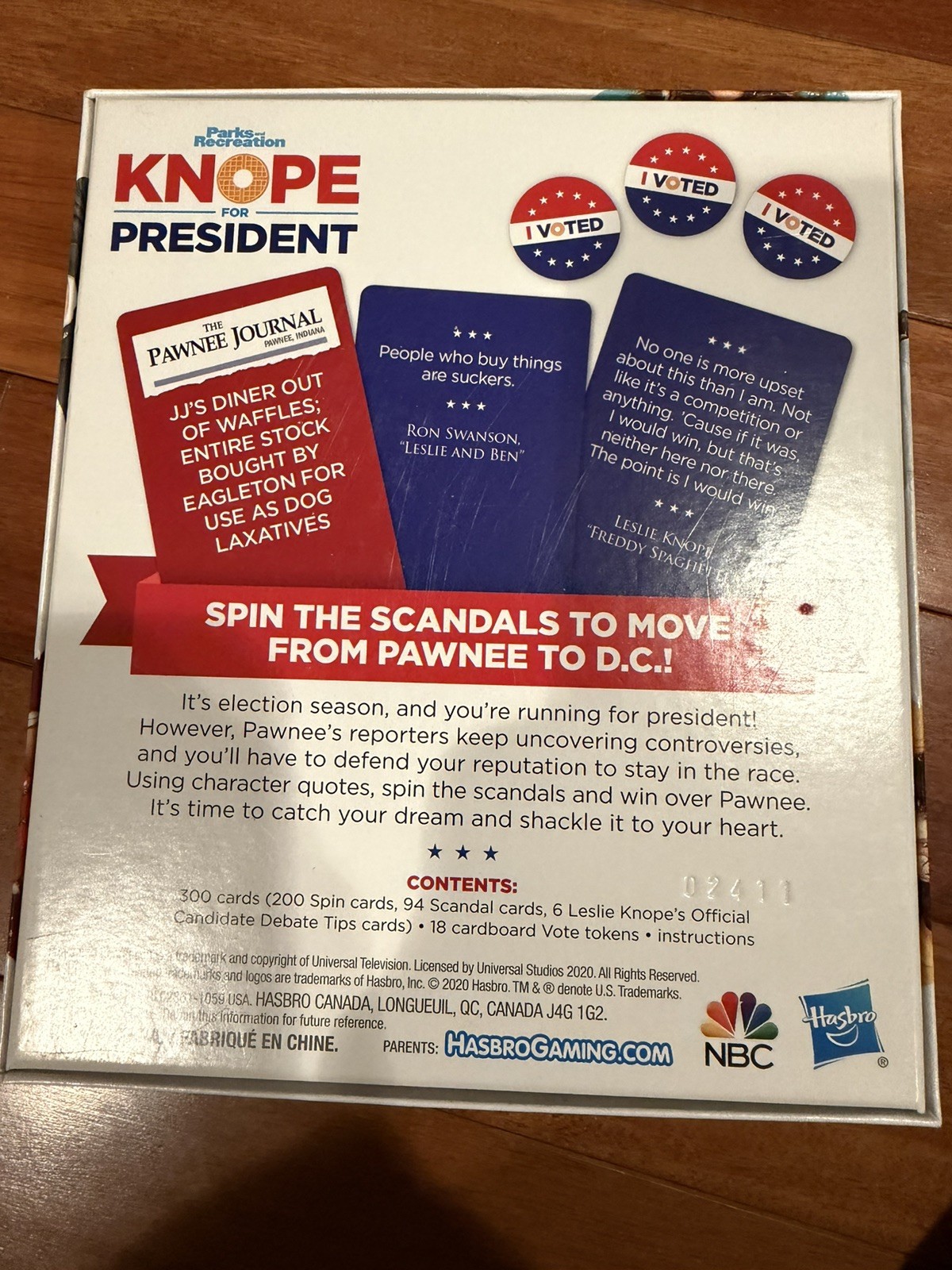 Parks and Recreation – Knope for President Party Card Game NEW