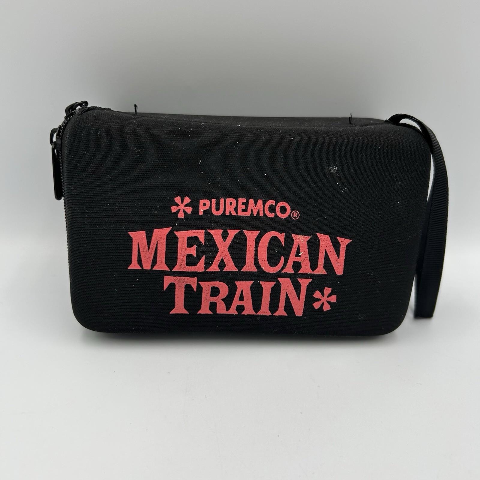 Puremco Mexican Train To Go 91 Dominoes 7 Trains Zipper Case Numbered Dominoes