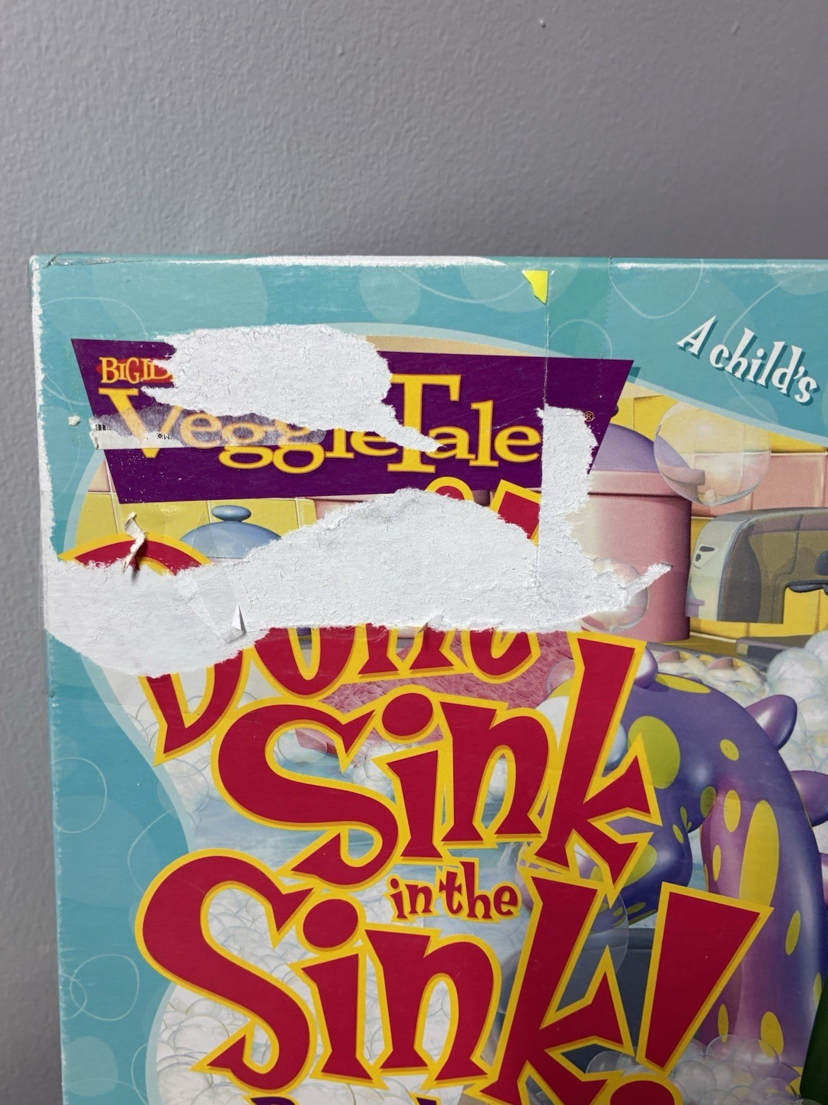 VeggieTales Don’t Sink In The Sink Board Game Talicor 1999 Complete Family VTG