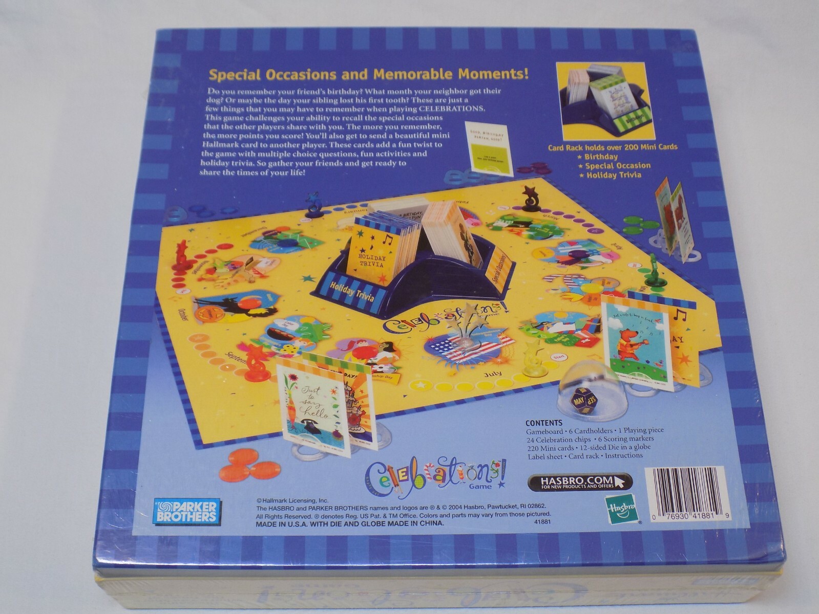 NEW Hallmark Celebrations Card Board Game Family FUN Parker Brothers Hasbro NIP