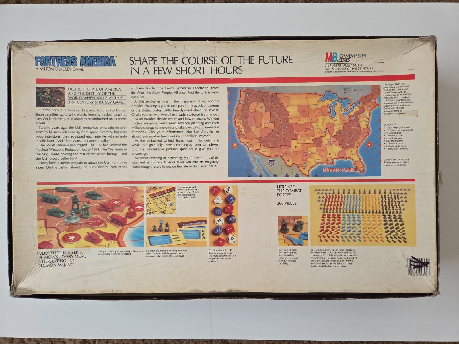 Fortress America United States Under Attack Milton Bradley Vintage 1986