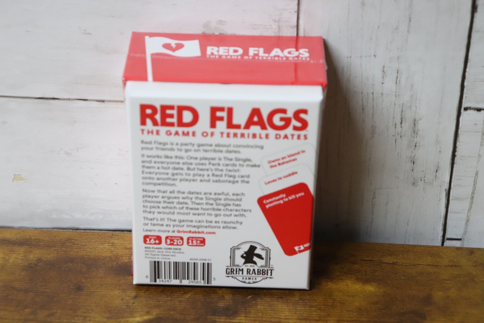 NEW Red Flags Game of Terrible Dates Adult Party Game Age 16+ Grim Rabbit