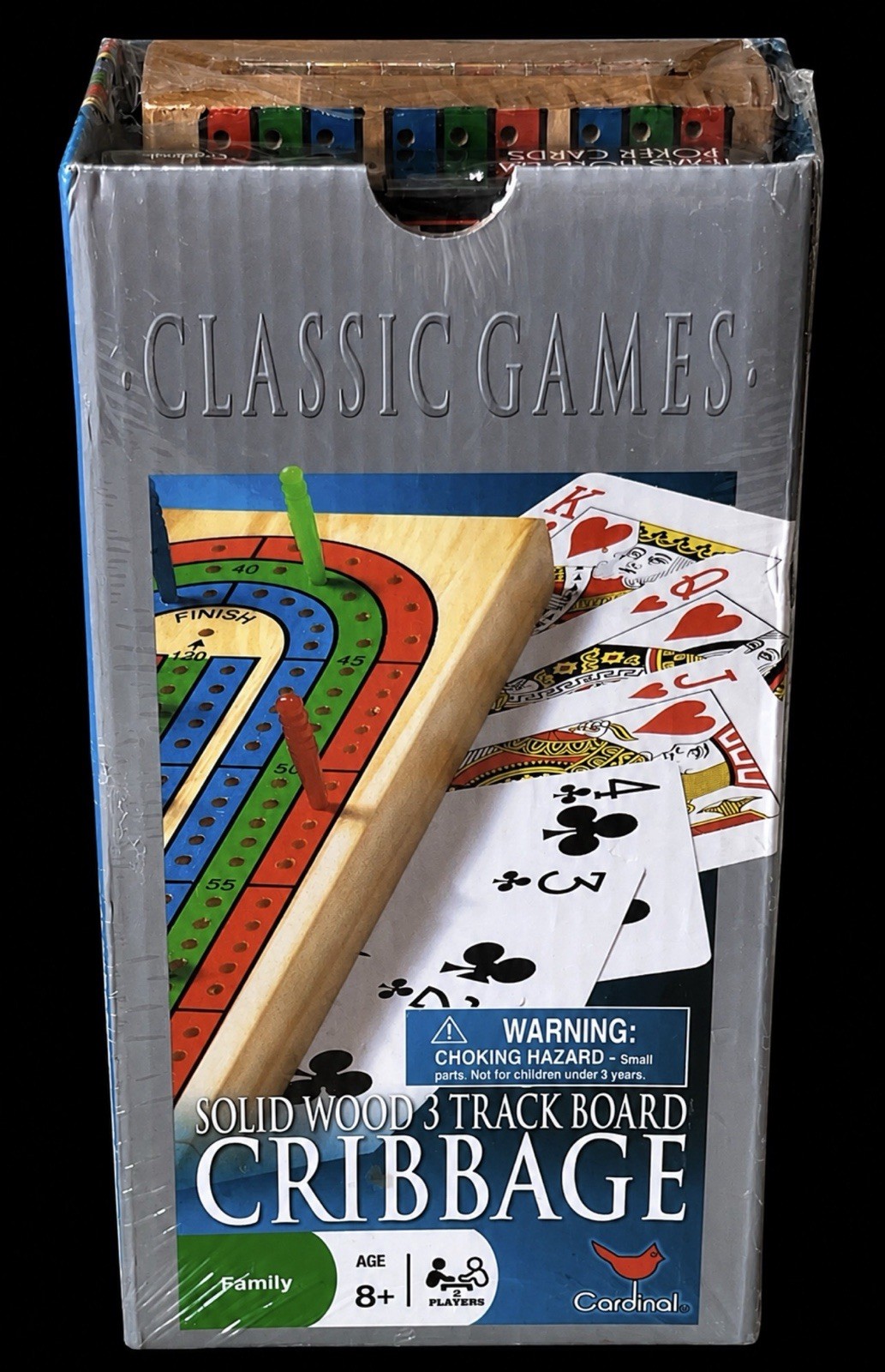 NEW – Cardinal Industries Classic Edition Solid Wood Cribbage Set w/Cards 2007