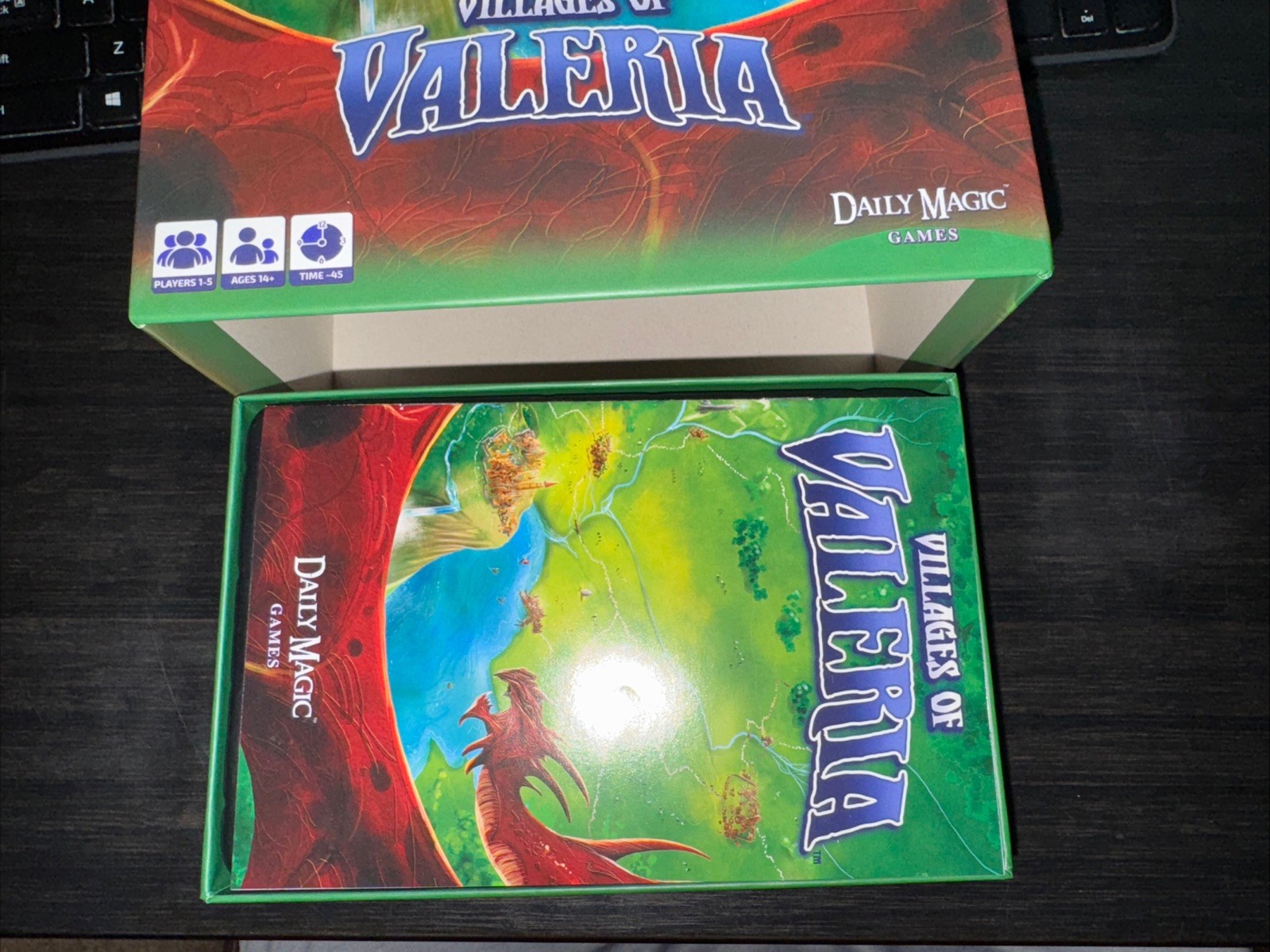 Daily Magic Boardgame Villages of Valeria (Deluxe Kickstarter Ed) Box NM