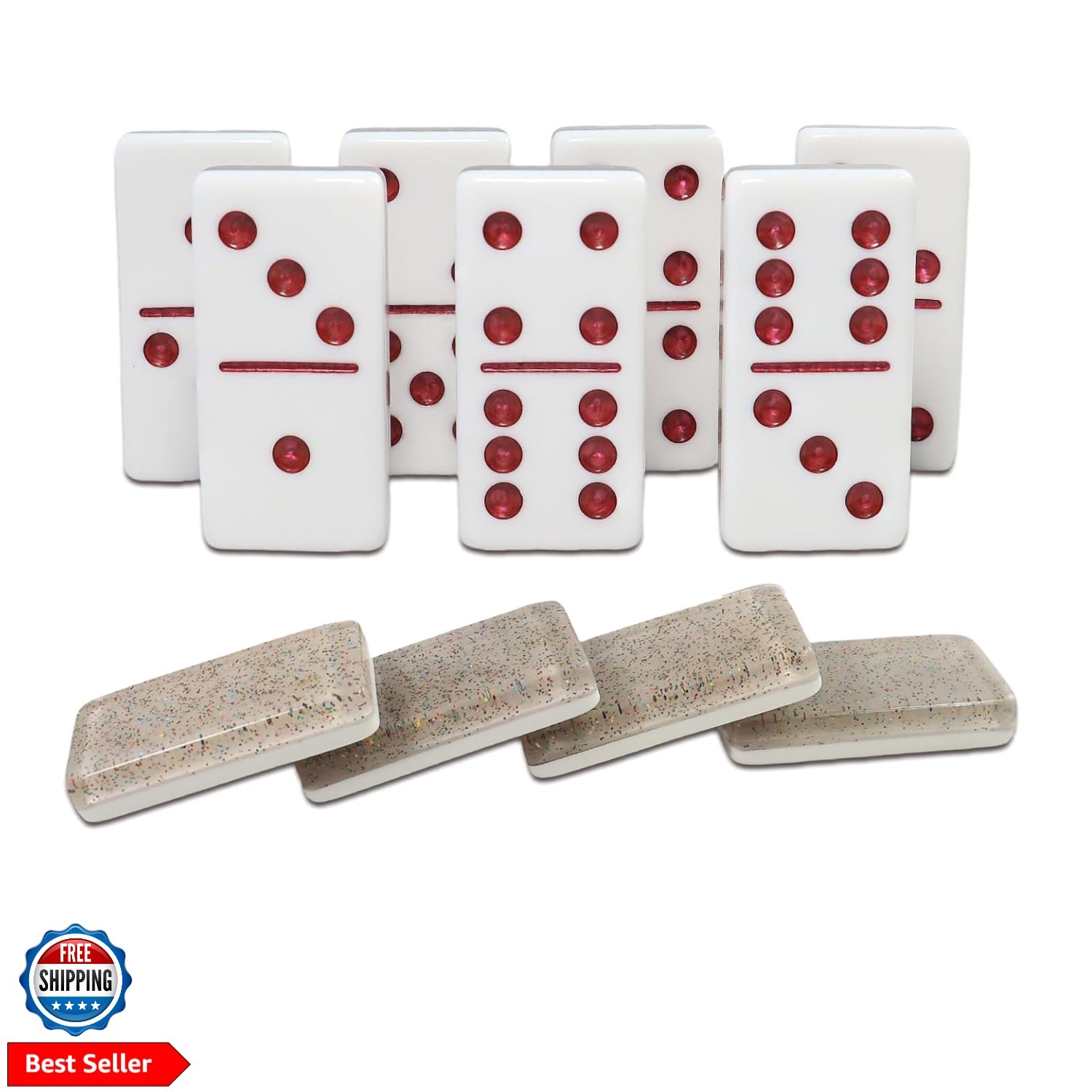 Dominoes Set for Adults, Double 6 Dominos Game Set with 28 Domino Tiles Doubl…
