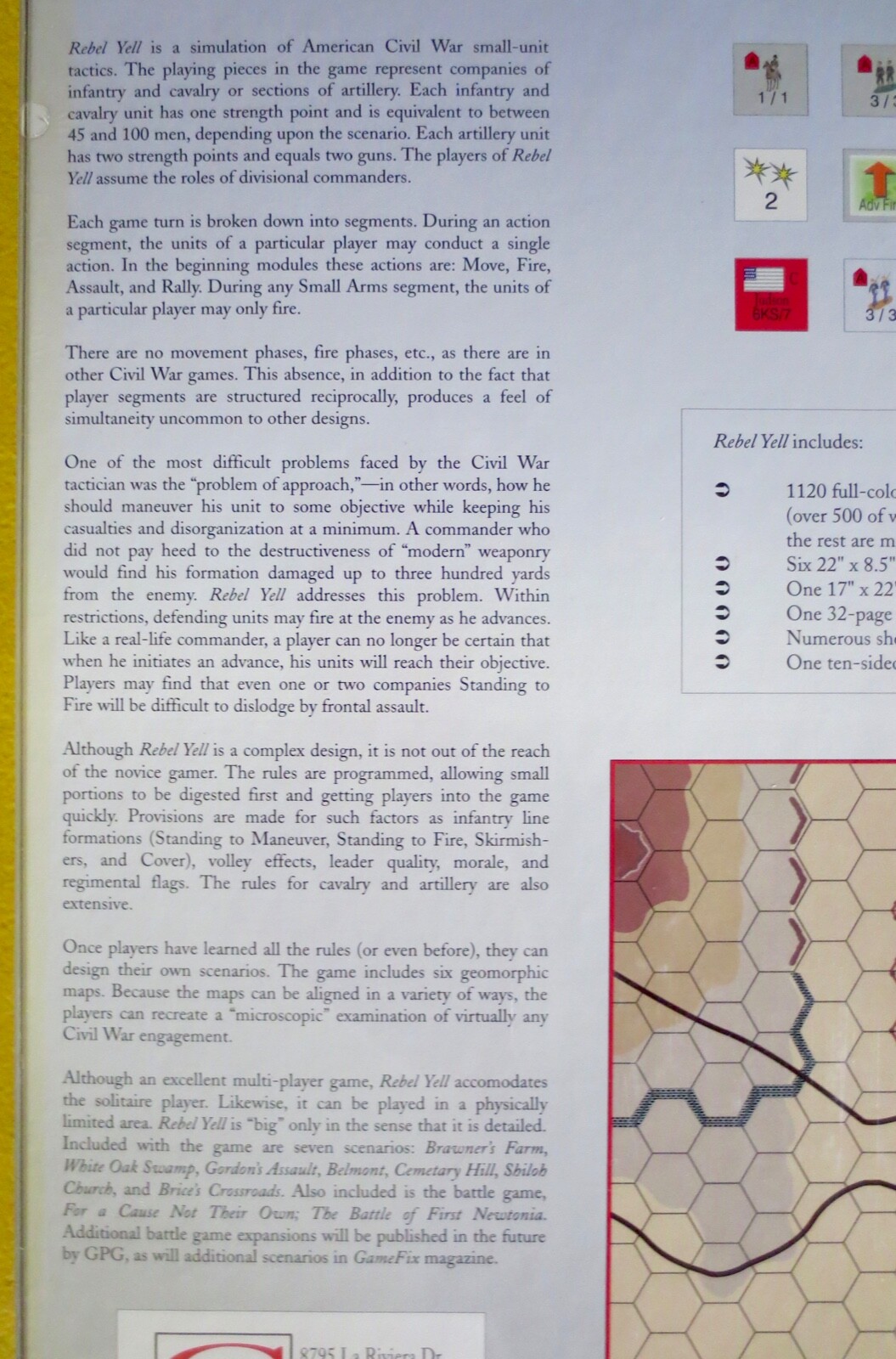 Rebel Yell! Small Unit Tactics of the American Civil War. 1991 Free UPS shipping