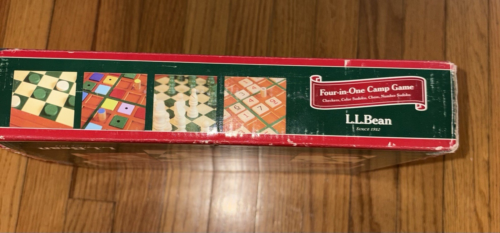 LL BEAN Four in One Game Board: Checkers, Color Sudoku, Chess & Number Sudoku