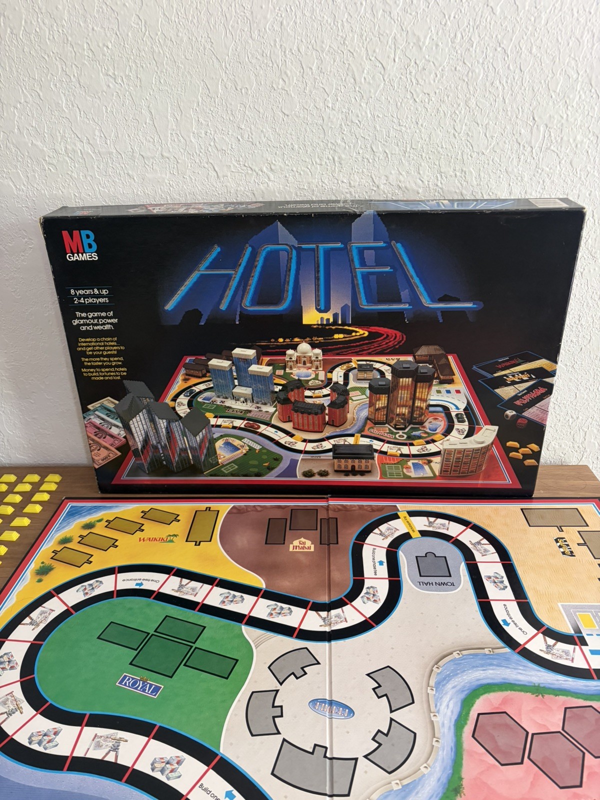 Vintage 1988 HOTEL Board Game Milton Bradley Real Estate Game 100% Complete