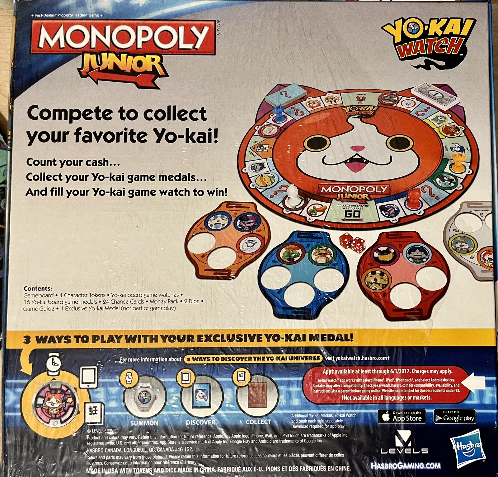 Hasbro Monopoly Junior Yokai Yo-kai Watch Edition Kids Boardgame Torn Shrinkwrap