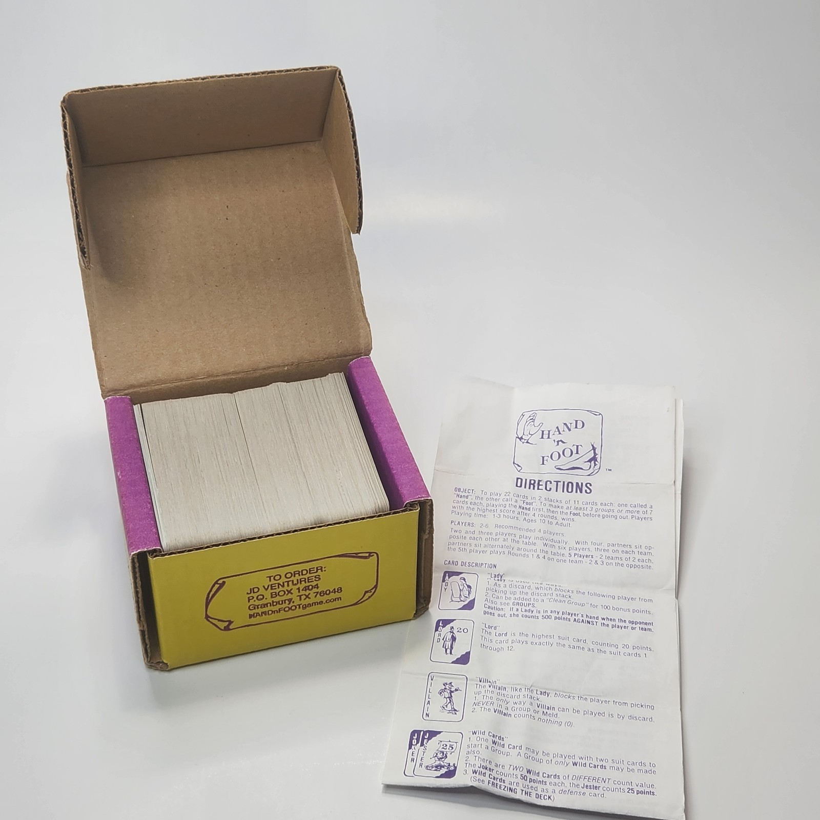 Hand ‘N Foot Strategy Card Game Similar To Canasta (Complete With Instructions)