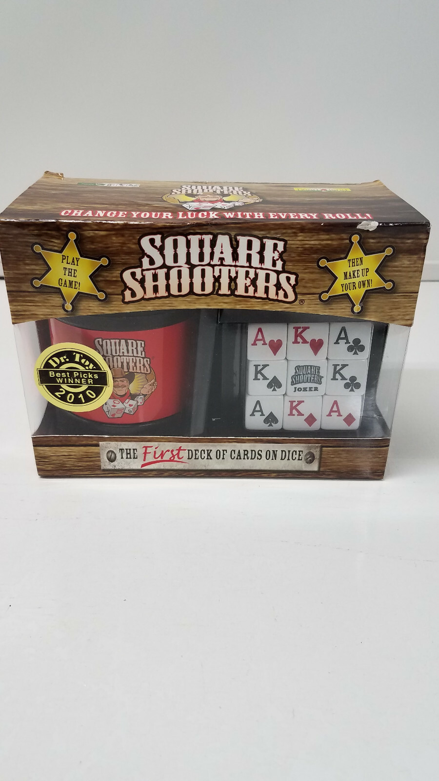 NIB Square Shooters Deluxe – The First Deck of Cards on Dice Game by Heartland
