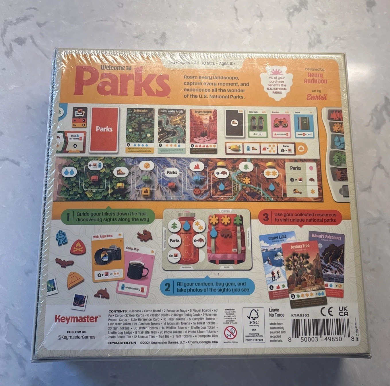 Parks The National Parks Game 2nd Edition Keymaster Henry Audobon NEW READ