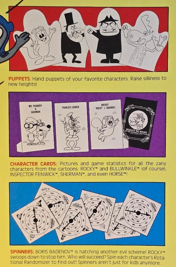 Bullwinkle and Rocky Role Playing Party Game RPG 1988 COMPLETE Unplayed MINT