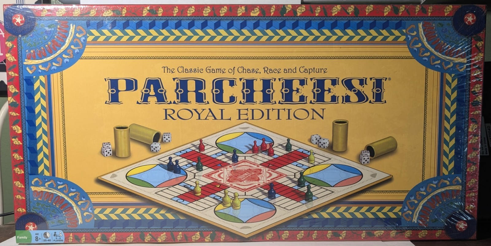 Parcheesi Royal Edition Chase Race & Capture Winning Moves Board Game Sealed