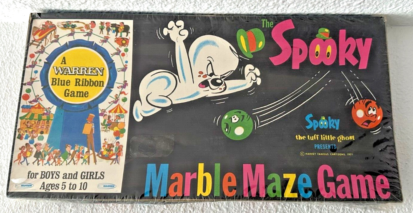 NOS Warren Built-Rite Spooky the Tuff Little Ghost Marble Maze Game 1971