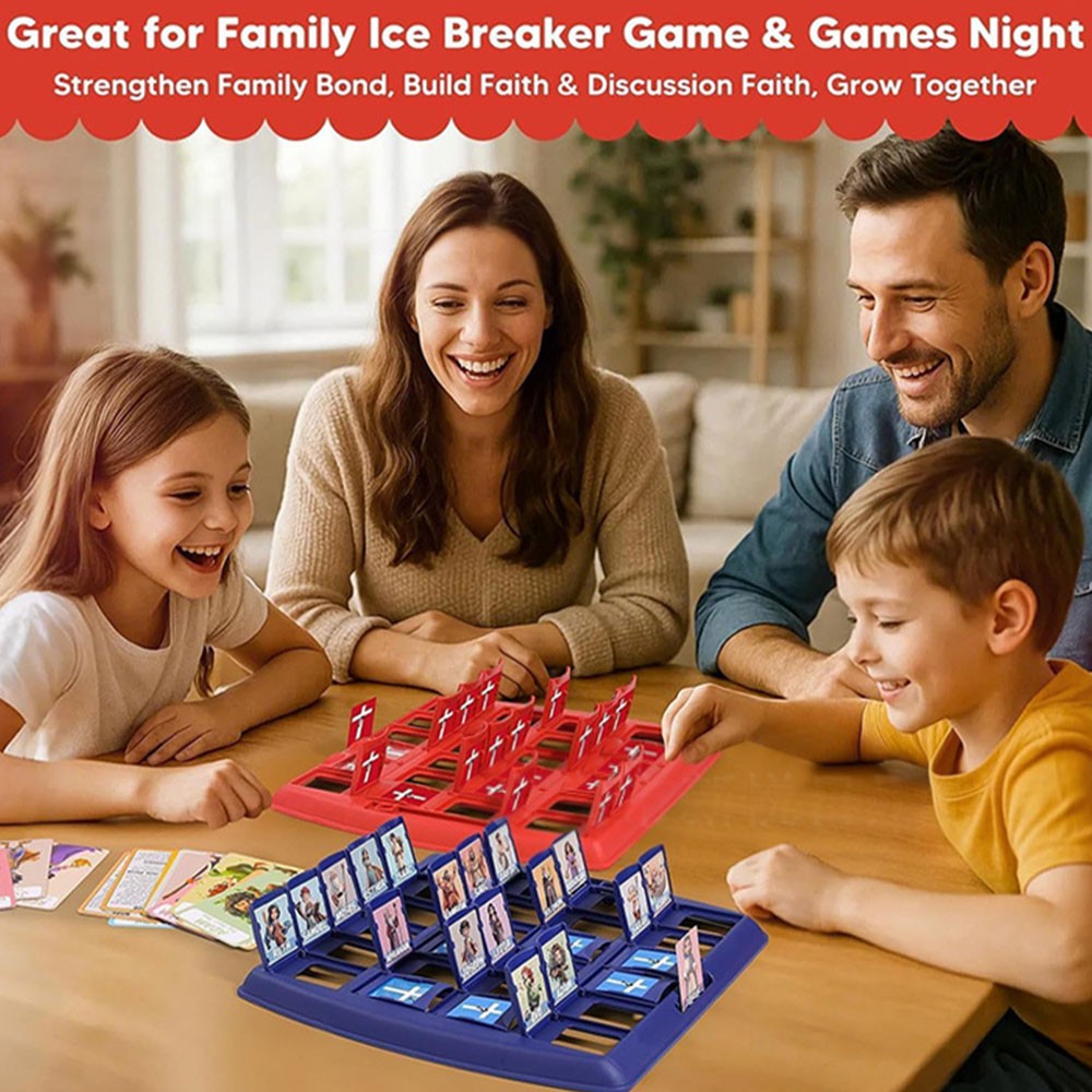 Guess Bible Who I Am Board Games for Kids Classic 24 Characters Toys ET