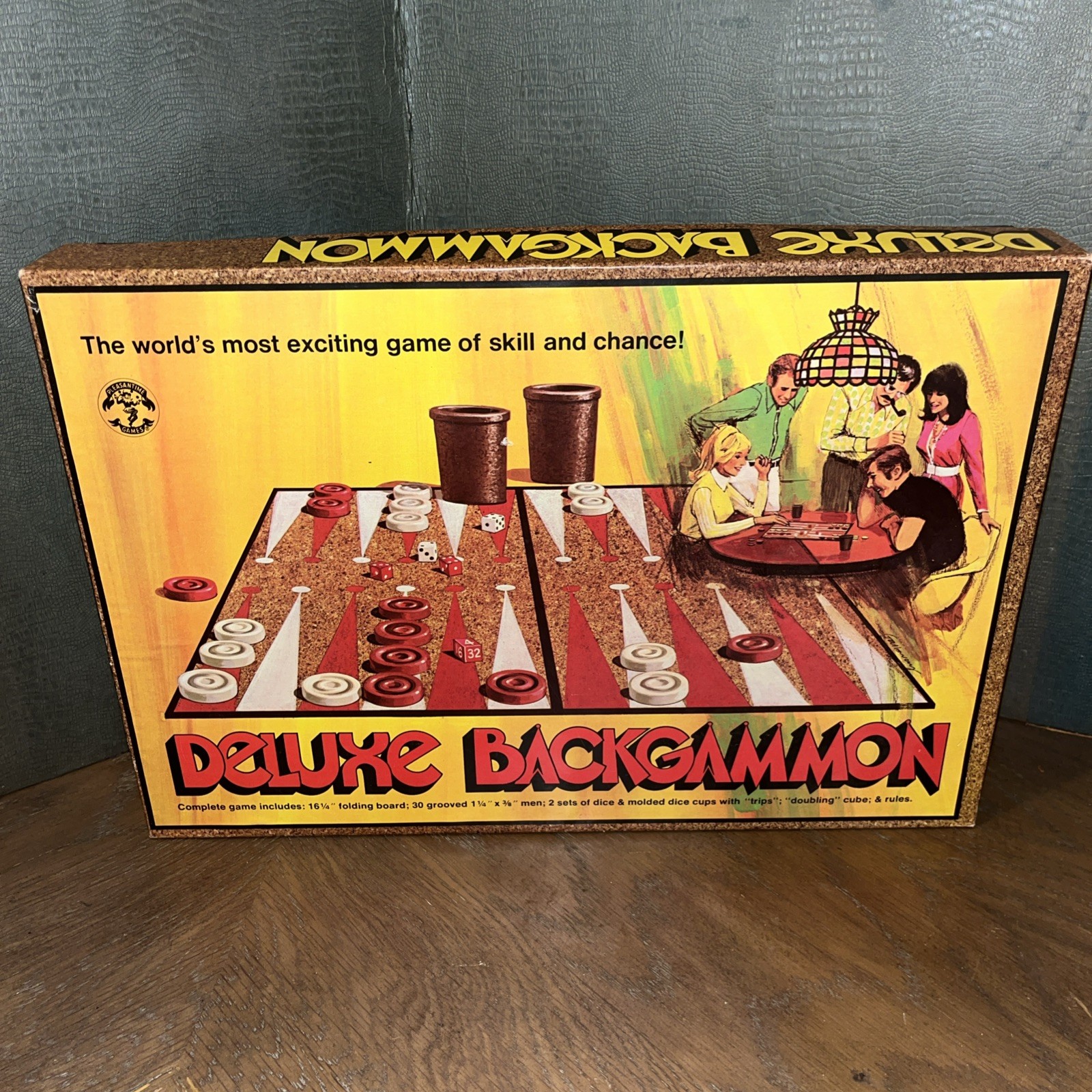 1973 Deluxe Backgammon / Checkers Game -Vintage! Missing 1 Dice And 1 Checker.
