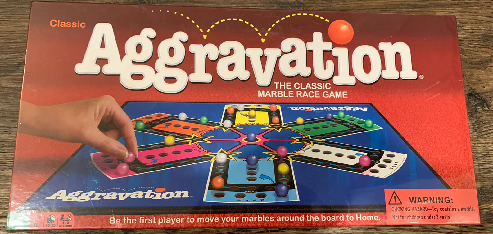 New Original Aggravation Marble Race Board Game Artwork Sealed