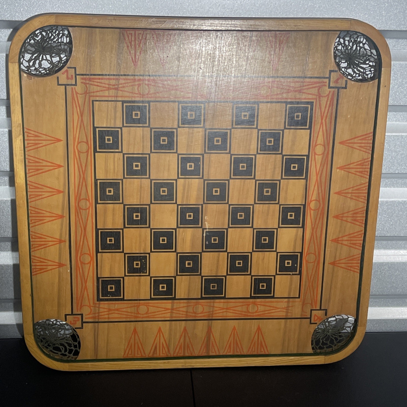 1934-1947 Vintage Viking Boats Carrom Board Style Q Carrom Industries Ludington