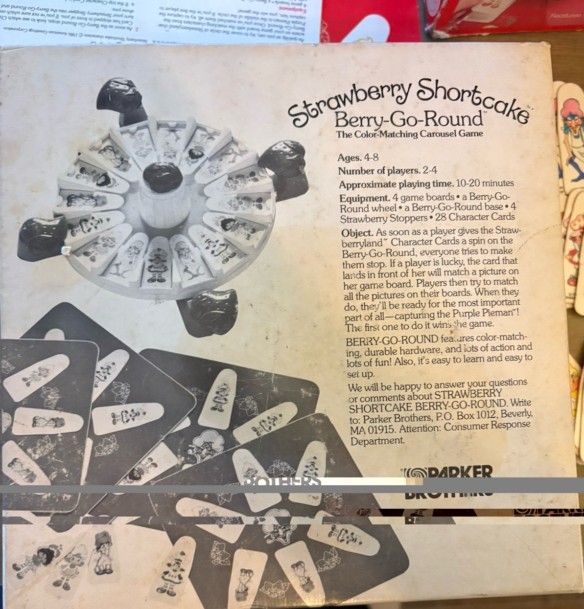 Strawberry Shortcake Vintage 80’s Complete Berry Go Round Game Retro Kids