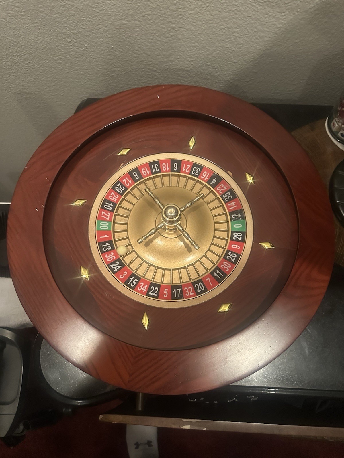 Deluxe Wooden Roulette Wheel Casino Grade Precision Bearings Roulette Wheel S…