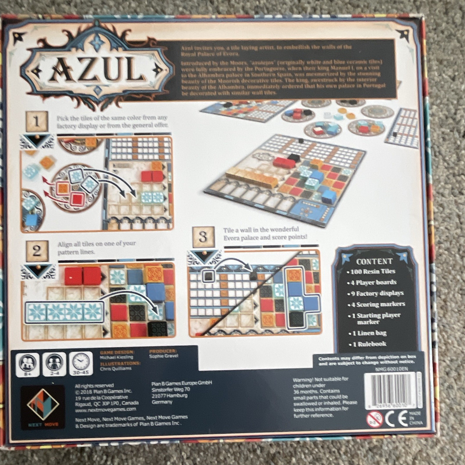Next Move Azul Board Game Age 8+ Spiel des Jahres NMG60010EN
