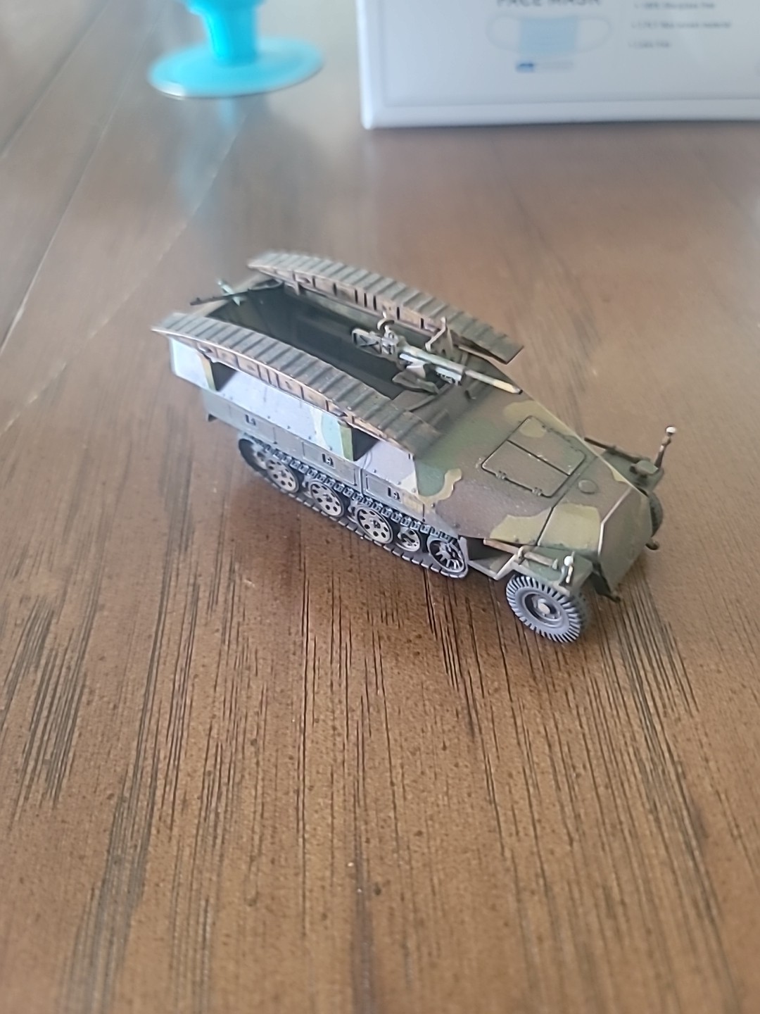 Bolt Action Painted German Half Track Sdkfz 251 W/Bridge Warlord Games Rubicon
