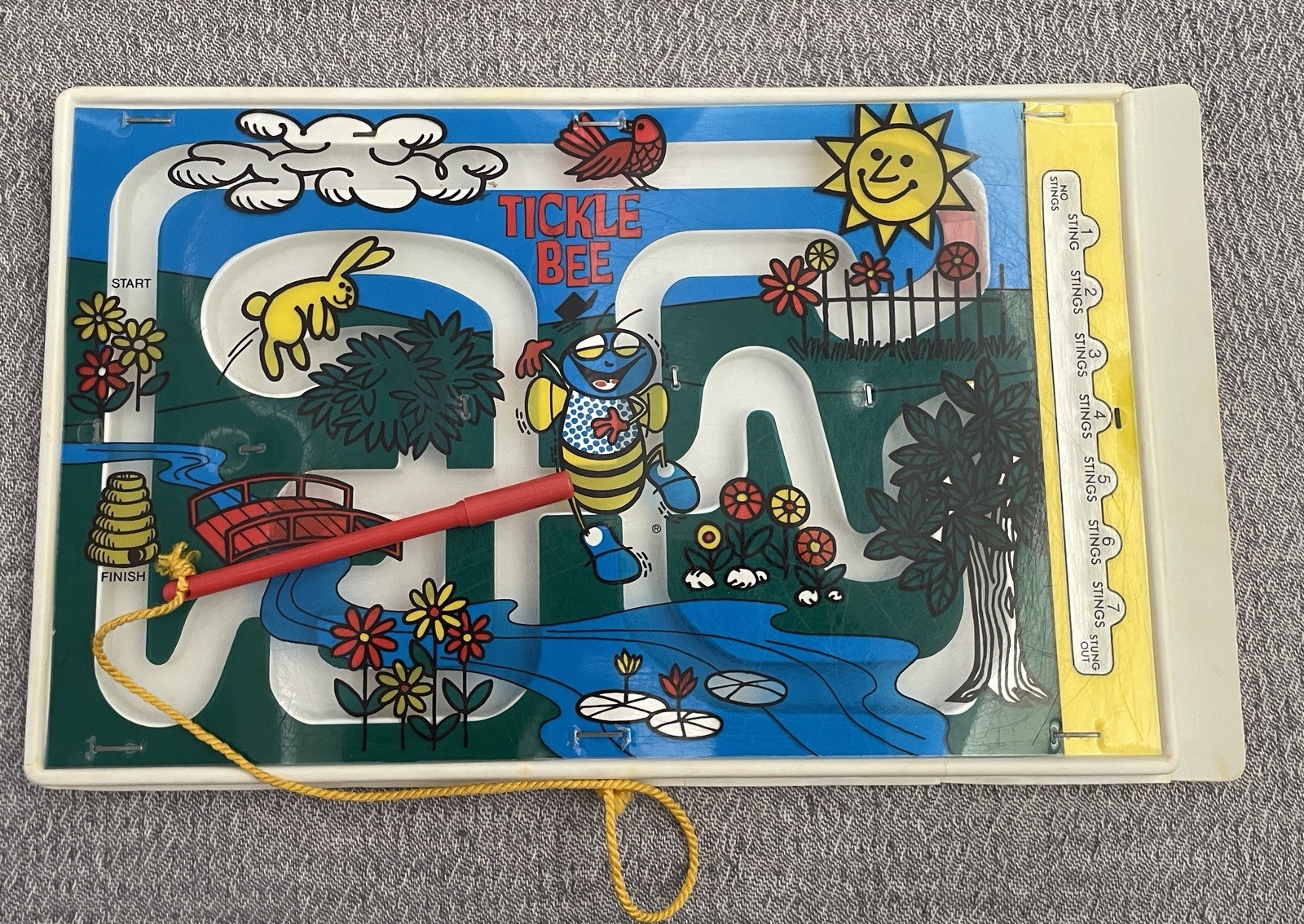 Vintage 1956 Tickle Bee Game Magnetic Maze by Schaper Toys – Complete