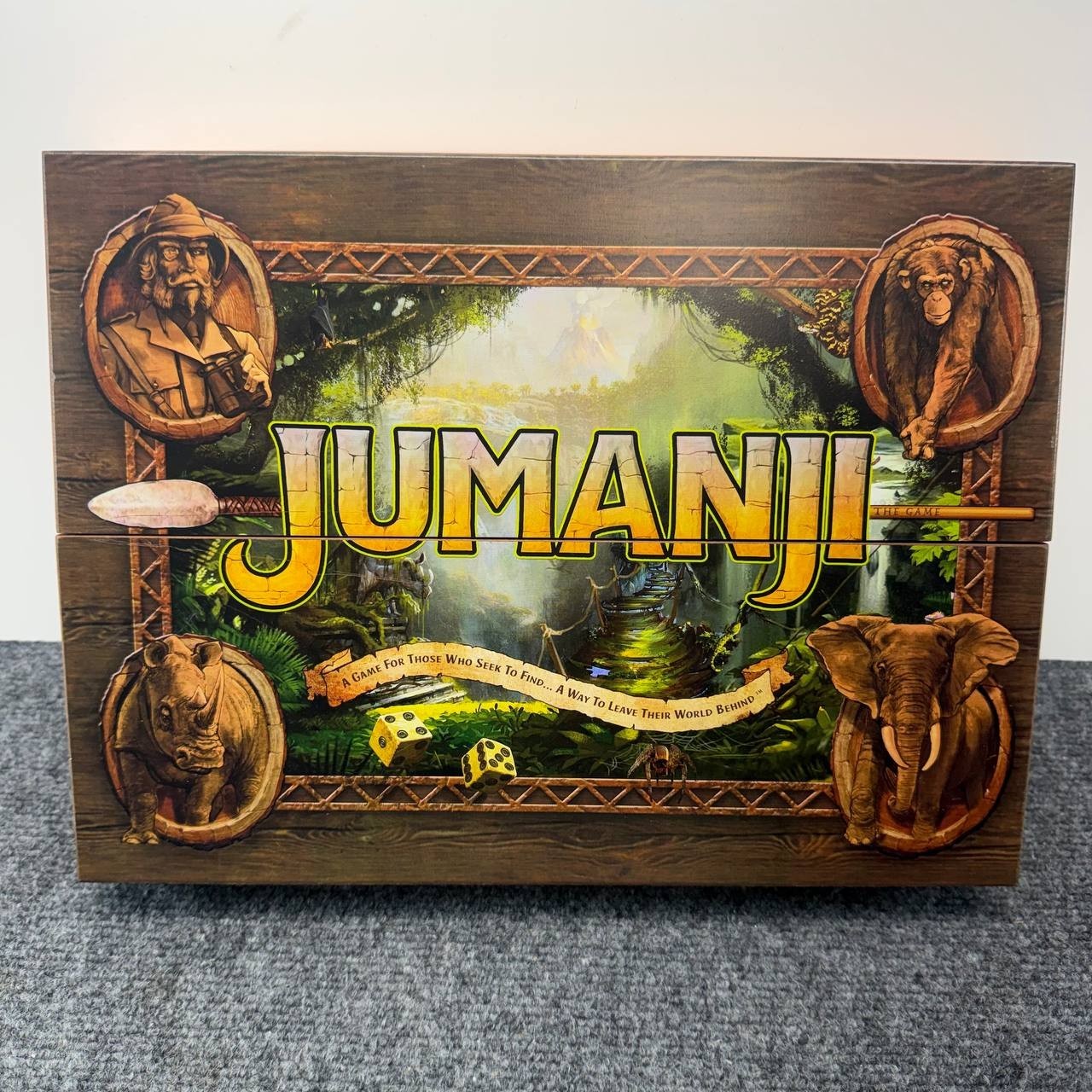 Spin Master Jumanji The Game Wooden Box Edition Board Game 21 Inch