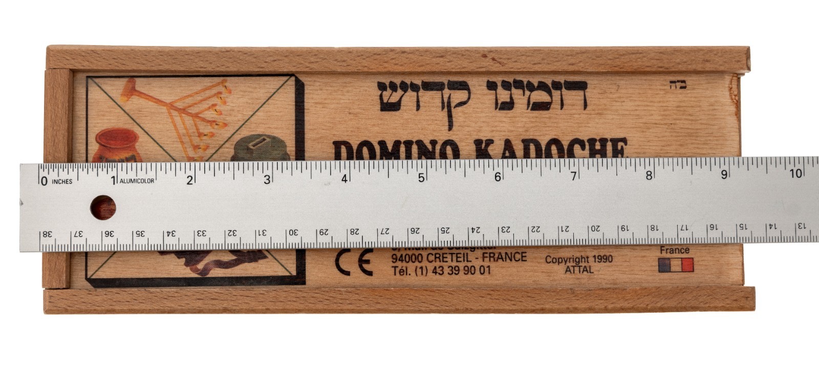 Domino Kadoche 20 Wood Pieces 7x7cm 1990 Attal Sarl Tsippie Toys Made in France