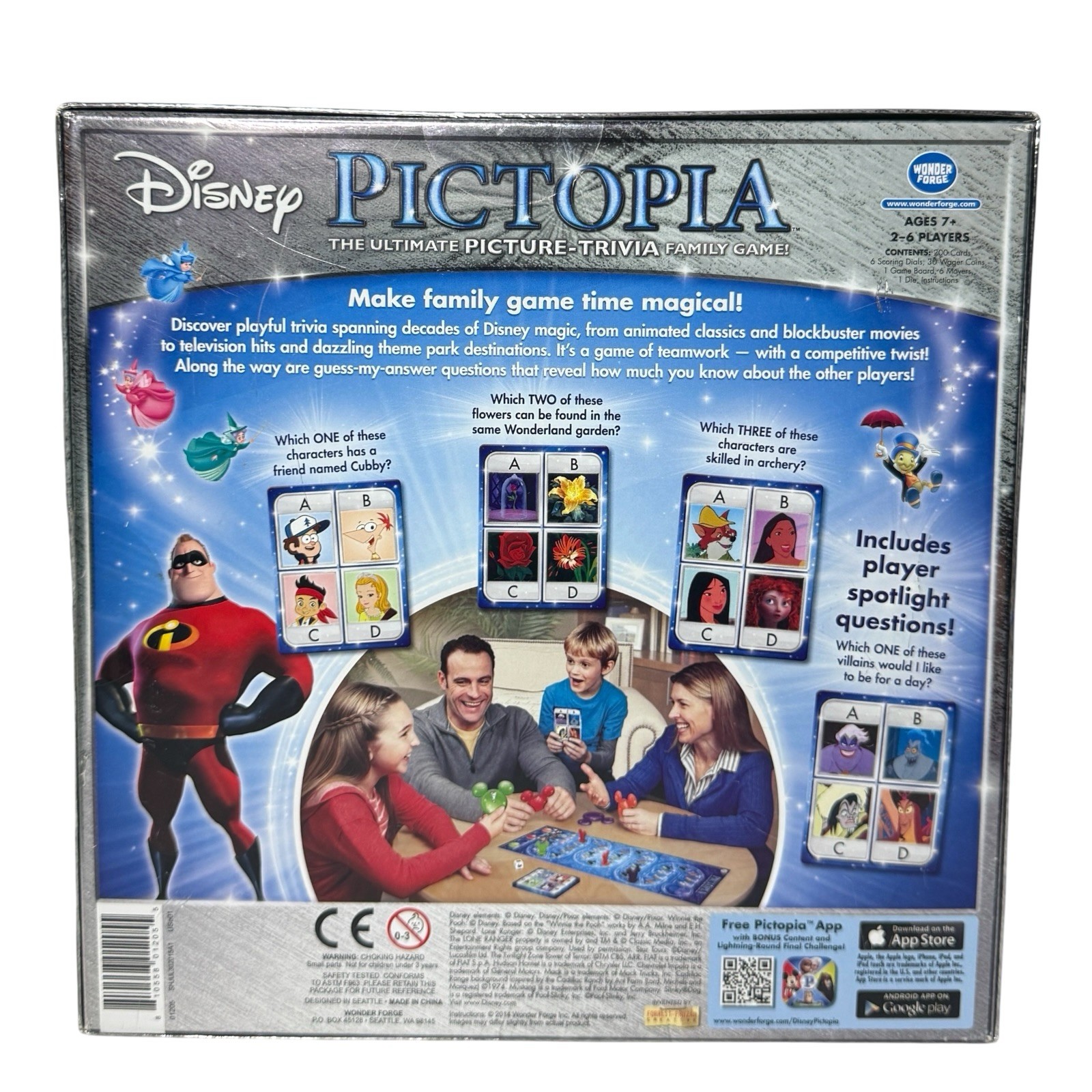 Pictopia World of Disney Edition Family Picture Trivia Board Game