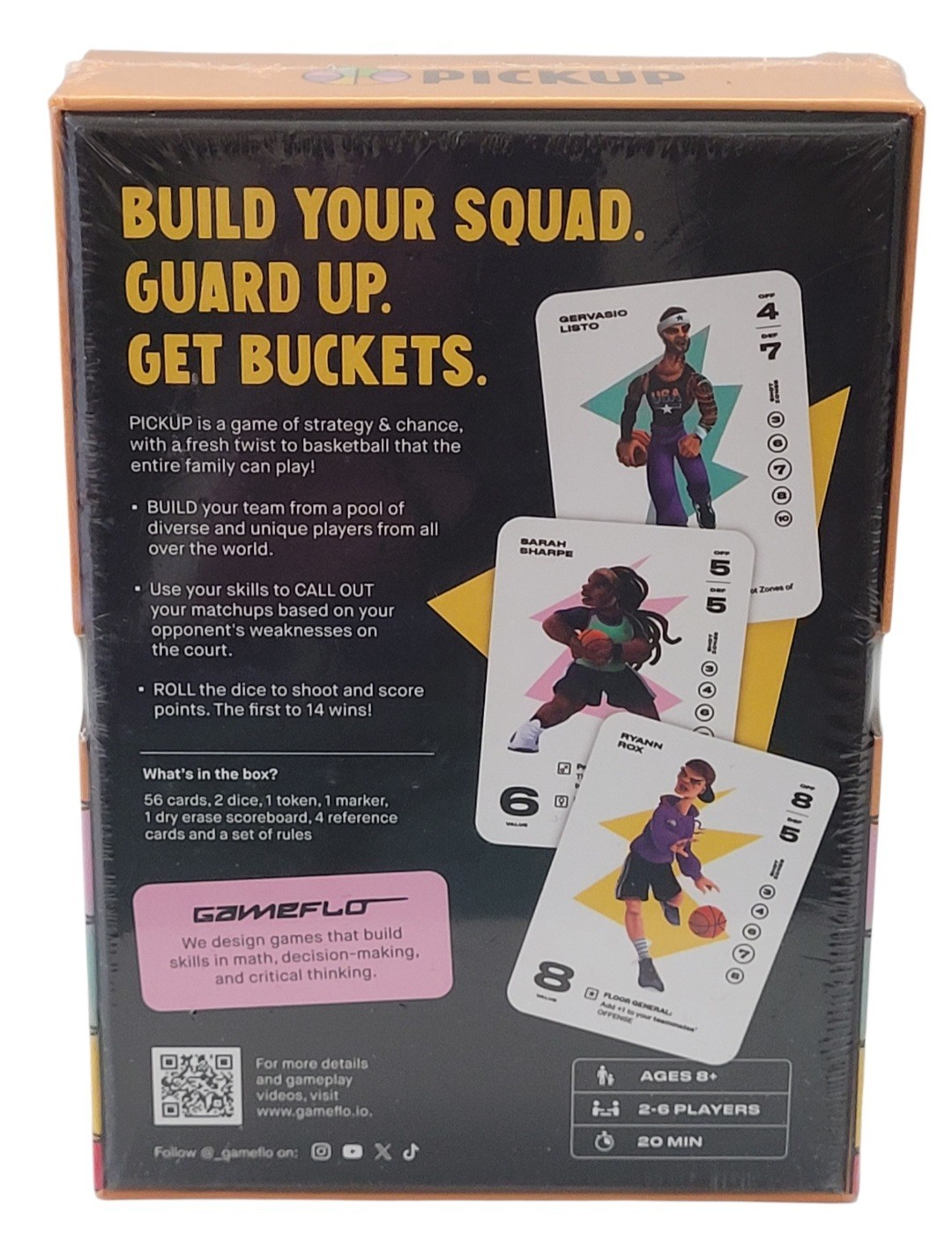 Gameflo Pickup Basketball Card Game Of Strategy 2-6 Players Ages 8+ New Sealed