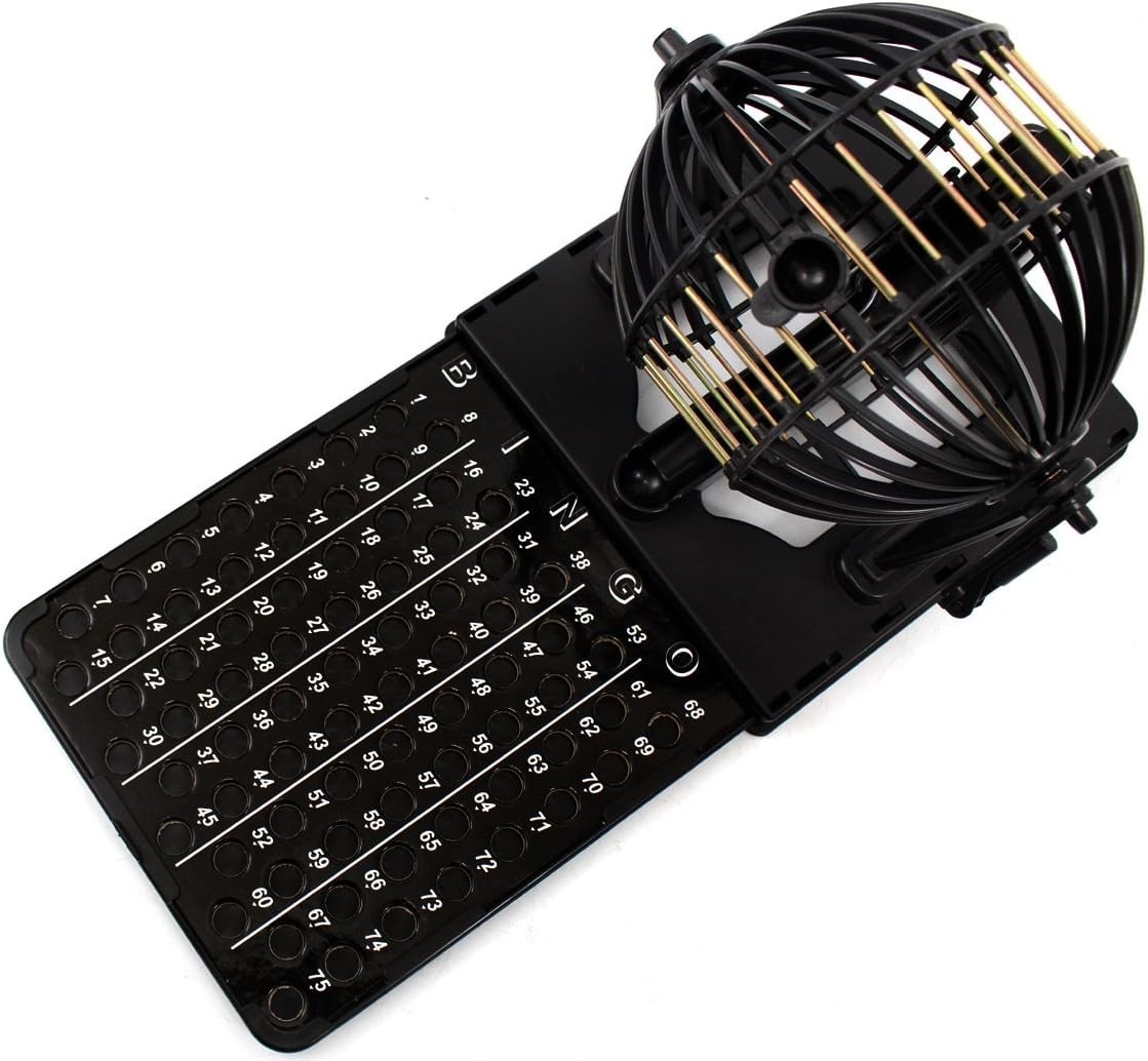 Bingo Machine Cage Game Set with Balls Classic Cage Bingo Tray Multi Player