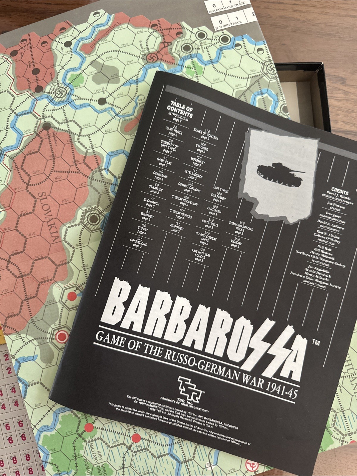 Barbarossa Game of The Russo-German War 1941-45 SPI TSR 1986 UNPUNCHED MINT