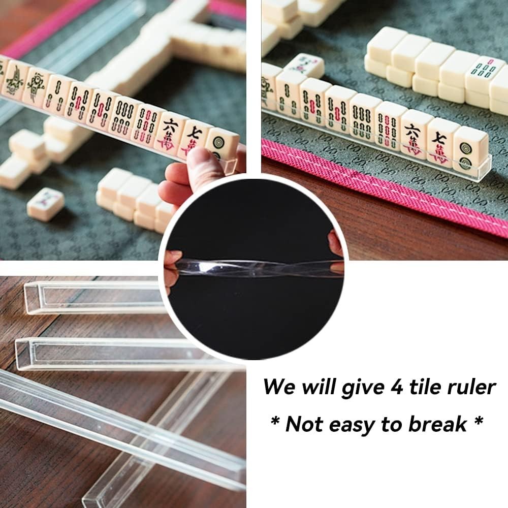 Lightweight 20mm Mini Mahjong Set with Instruction Manual – Travel-Friendly Fun