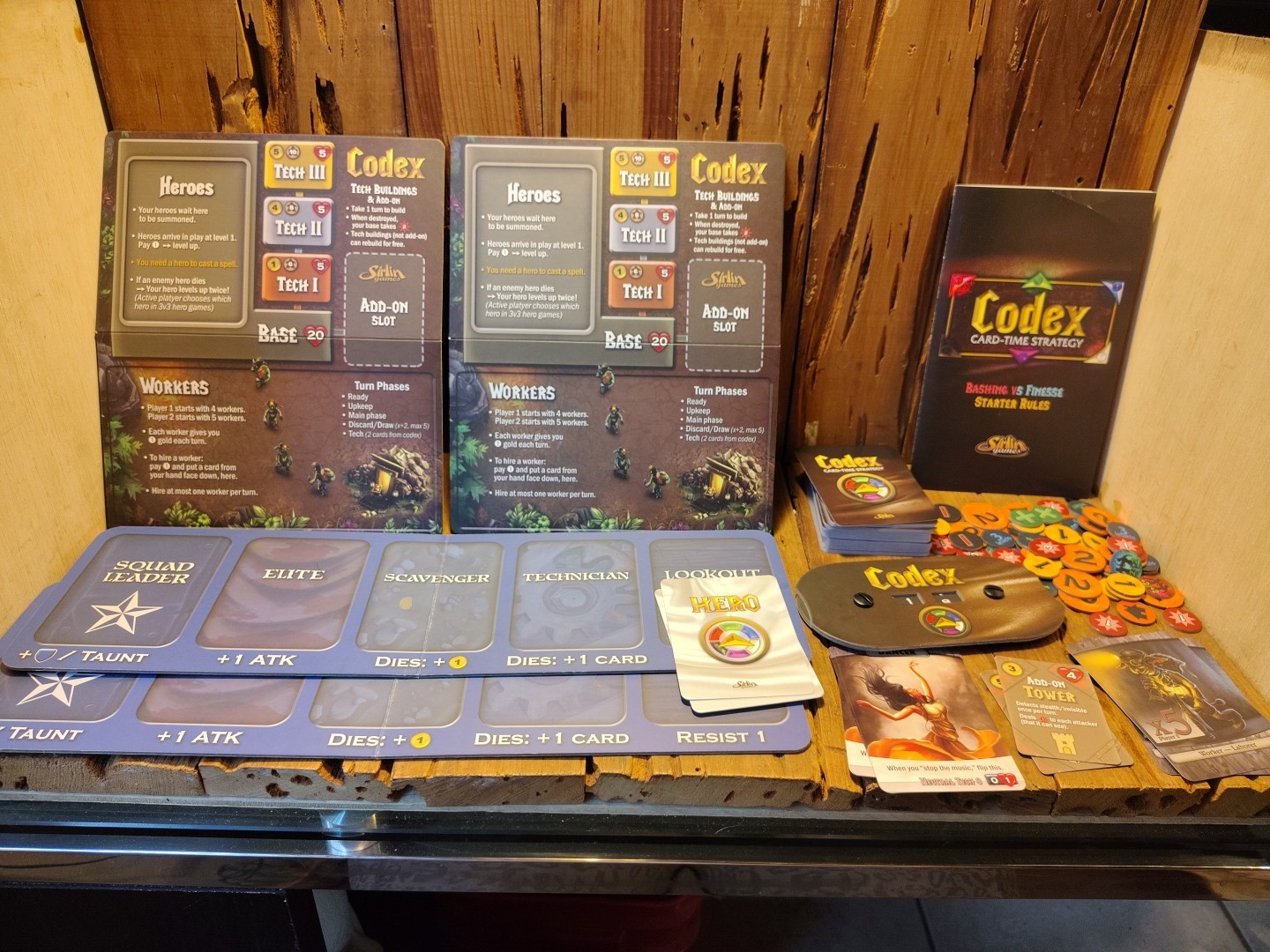 Codex Card Time Strategy Bashing v Finesse Starter Set Board Game Complete 2016