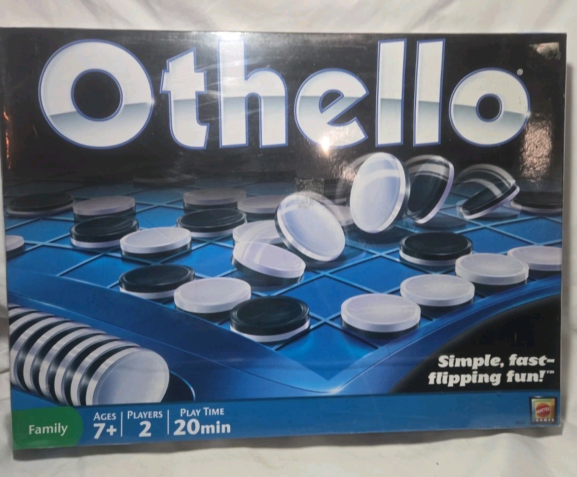 2010 Othello Board Game By Mattel Built In Storage Easy To Learn 7&up Sealed