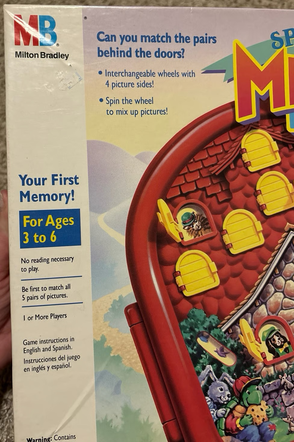 Vintage 1990- Milton Bradley MEMORY Spin & Match Game!