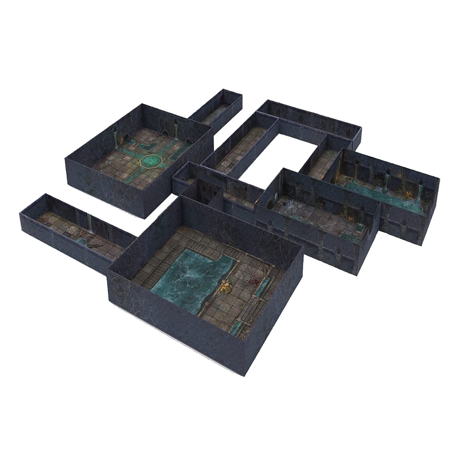 Gale Force Nine Tenfold Dungeon: Dungeons & Sewers – Modular One Size, Blue