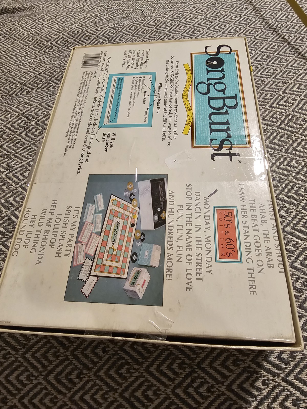 SongBurst Board Game Complete the Lyric 50’s & And 60’s Edition 90s Board Game
