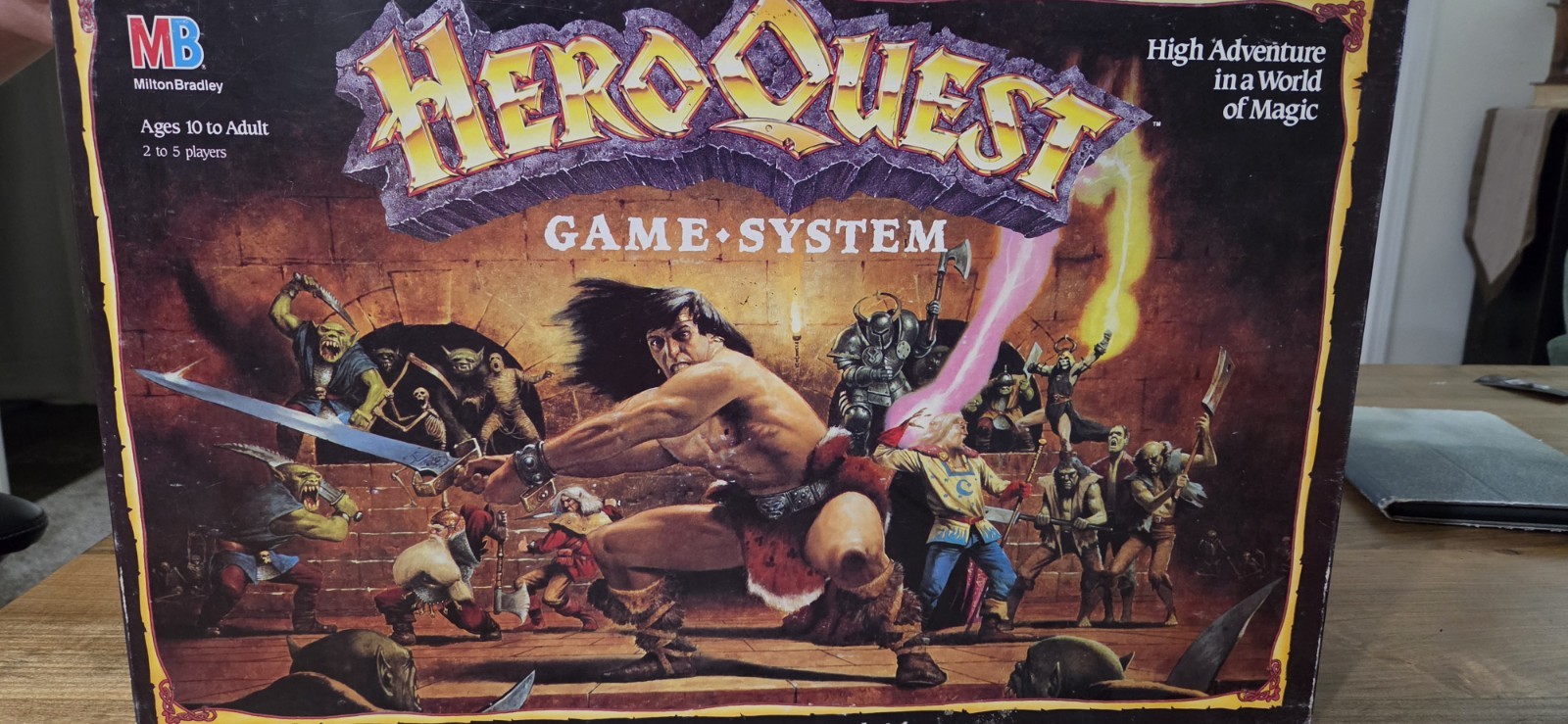 Vintage 1990 Hero Quest Board Game System Milton Bradley 100% COMPLETE