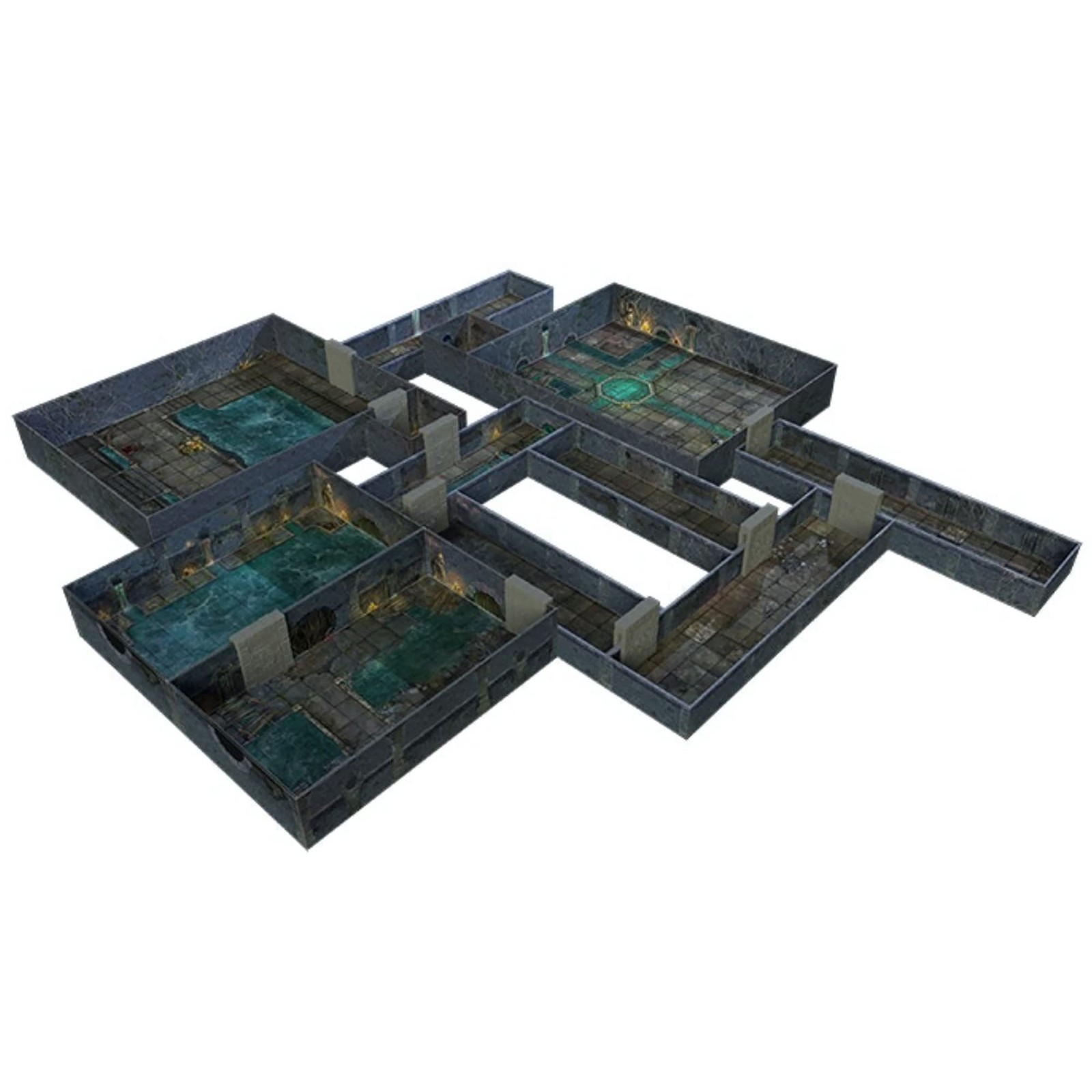 Gale Force Nine Tenfold Dungeon: Dungeons & Sewers – Modular One Size, Blue