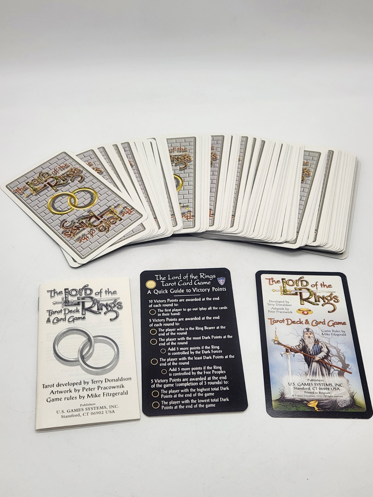 The Lord Of The Rings Tarot Deck & Card Game 1996 U.S. Games System Complete Set