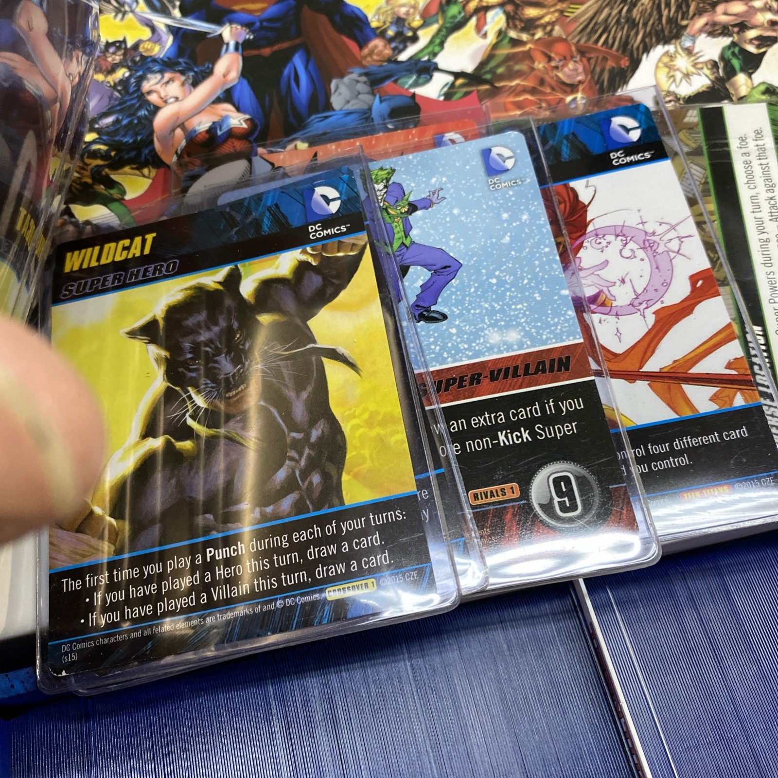 dc deck building game Card Lot With Box Loaded