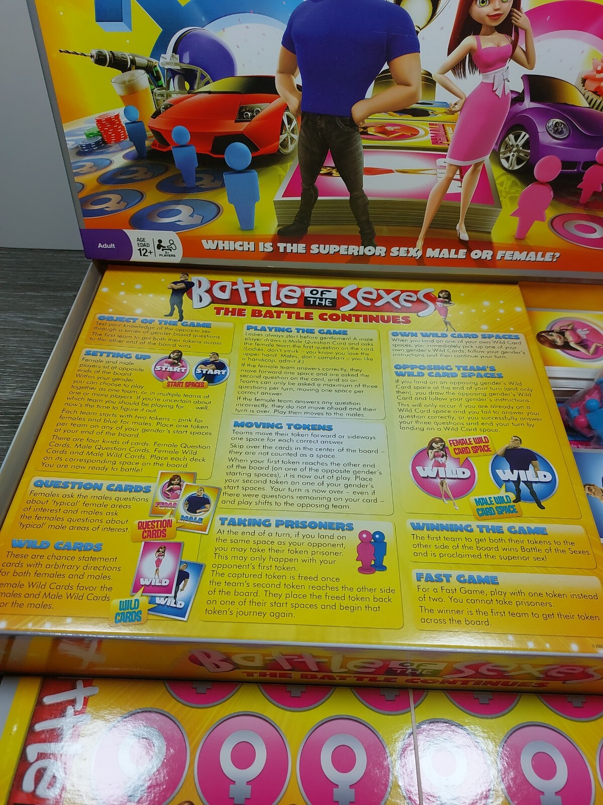 Battle Of The Sexes The Battle Continues Board Game Male vs Female fun Ages 12+