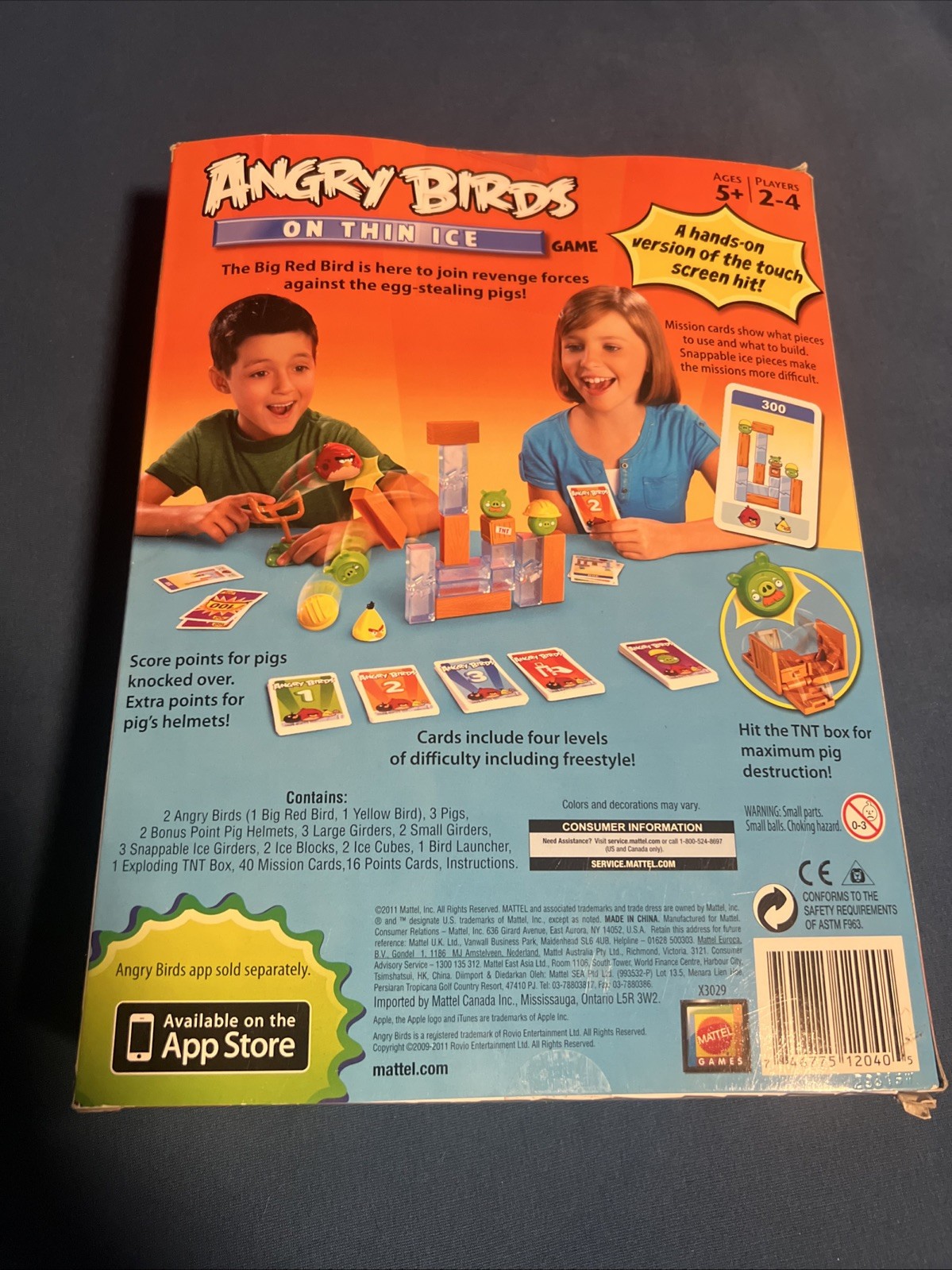 Angry Birds On Thin Ice Game COMPLETE Mattel 2011 Strategy Pigs Kids