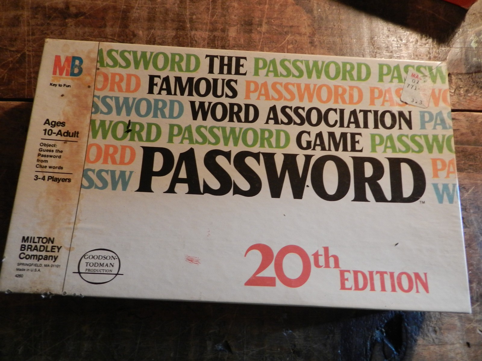 PASSWORD 20th EDITION MB GAME