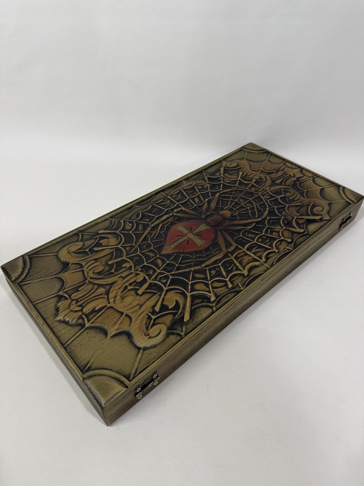 Handmade Spider Wooden Backgammon Set